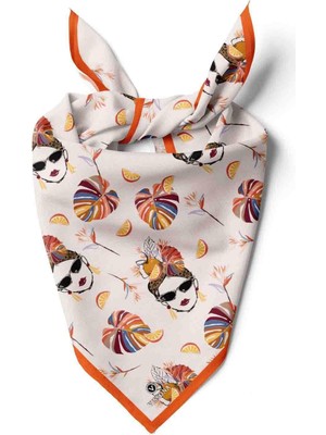 Vissona 100% Silk Headscarf For Women - 22"x 22" Inch Hair Scarf Women Pattern Silk Headscarf Bandanas Square Silk 60368