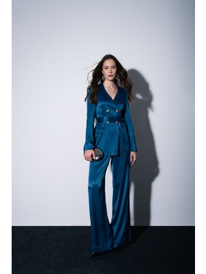 Societa Petrol Beli lastikli bol paça pantolon 41658