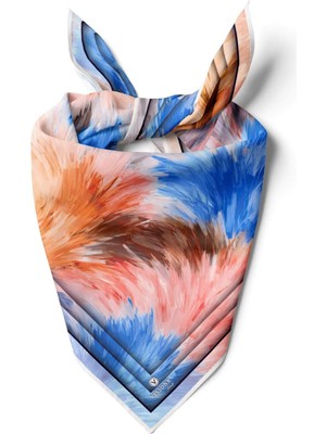 Vissona %100 Ipek Kadın Desenli Bandana 80X80