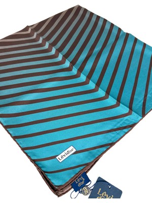 Levidor Twill Ipek EŞARP-0943 Kahve-Mavi