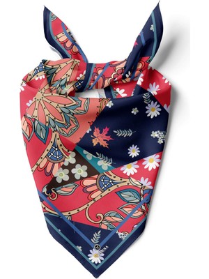 Vissona %100 Ipek Karışık Desenli Kadın Bandana