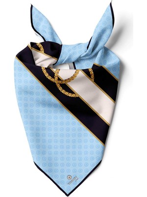 Vissona %100 İpek Barok Desenli Bandana 80x80