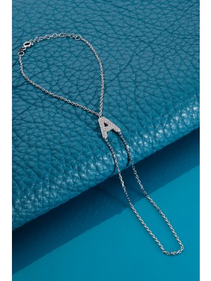 Innuendo 925 Ayar Gümüş Üzeri Altın Kaplama A Harfli Şahmeran