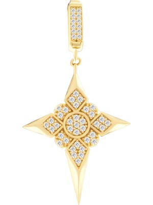 Hakan Mücevherat Taşlı Kutup Yıldızı 14 Ayar Kolye Ucu