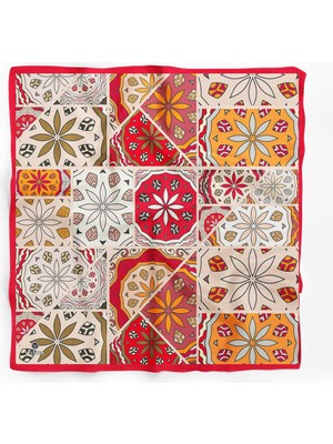 Vissona %100 Ipek Etnik Desenli Kadın Bandana