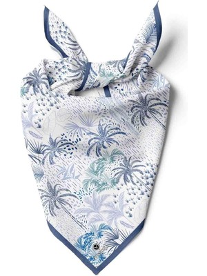 Vissona 100% Silk Headscarf For Women - 22"x 22" Inch Hair Scarf Tree Pattern Silk Headscarf Bandanas Square Silk 60370