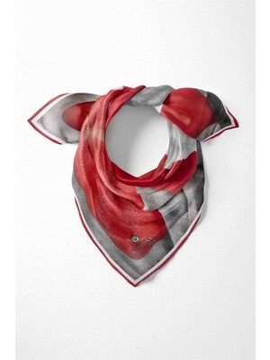 Vissona %100 Ipek Kadın Desenli Bandana 80X80