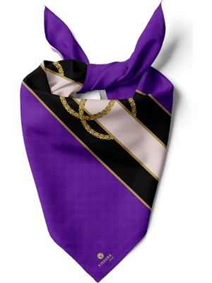 Vissona %100 Ipek Kadın Desenli Bandana 80X80