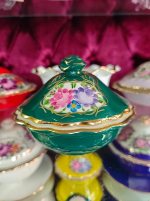 Manushum El Boyama Porselen Gülbahar Şekerlik-Zümrüt Yeşil