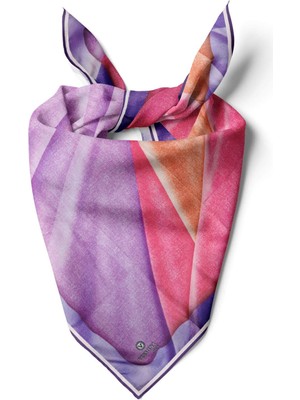 Vissona %100 Ipek Kadın Desenli Bandana 80X80