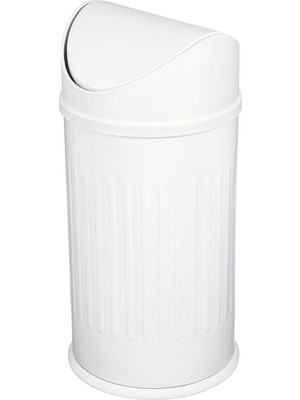 Eforeca Vintage Sallanır Çöp Kovası Çizgili Beyaz 16 Lt