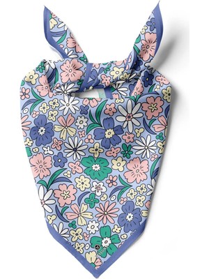 Vissona %100 Ipek Çiçek Desenli Kadın Bandana