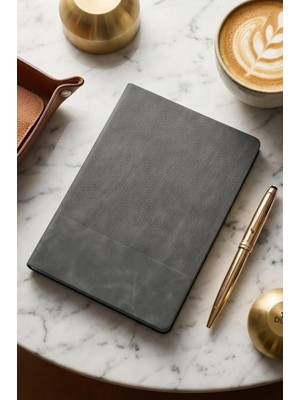 Victoria's Journals Smyth Stripes A5 Esnek Kapak Vegan Deri Defter – 192 Sayfa, 80 gr Ivory Kağıt, Renkli Kenar