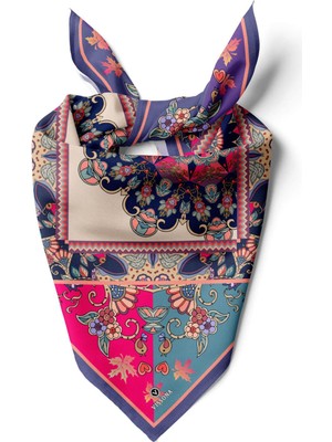 Vissona %100 Ipek Etnik Desenli Kadın Bandana