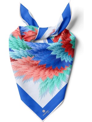Vissona %100 Ipek Kadın Desenli Bandana 80X80