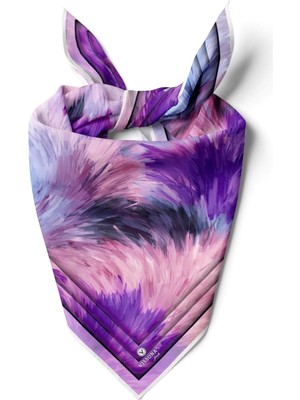 Vissona %100 Ipek Kadın Desenli Bandana 80X80