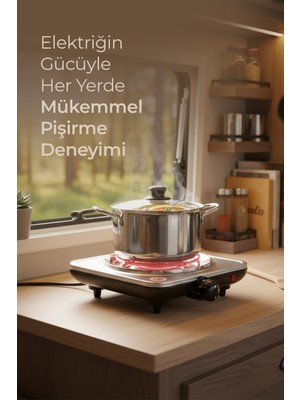 Sinbo SCO-5065  Tekli Elektrikli Ocak – 5 Kademeli ısı ayarı