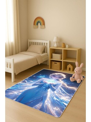 Dolce Mariee  Parlak Kadife Kumaş Dijital Baskı Dot Kaymaz Tabanlı Çocuk ve Genç Odası Halısı H0977