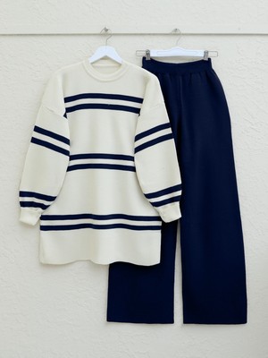 Yuvarlak Yaka Balon Kol Triko Takım