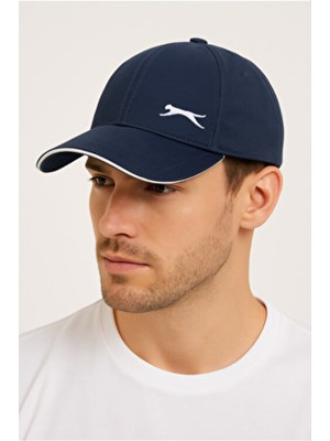 Slazenger Panther Logo Cap Sılva Unisex Şapka Lacivert Beyaz