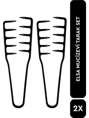 Elsa Professional Mucizevi Tarak Set 2 Parça Tüm Saçlar İçin Ergonomik Tasarım ve Kaliteli Malzeme