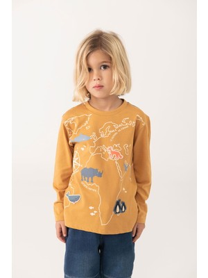 Boboli Erkek Çocuk Hayvanlar Baskılı Tshirt