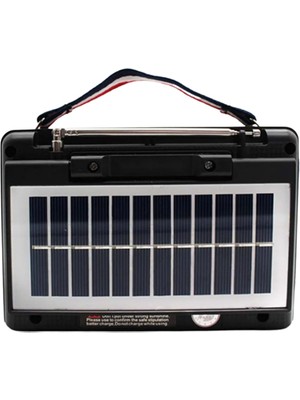 Tgzm KTF-1428 Solar Panel Destekli Şarjlı Bluetooth Hoparlör – Fm/am/sw Radyo Aux ve - TG0012-2RNYK