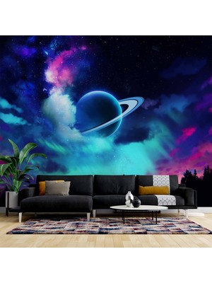 Gece Gökyüzü Saturn Duvar Kağıdı