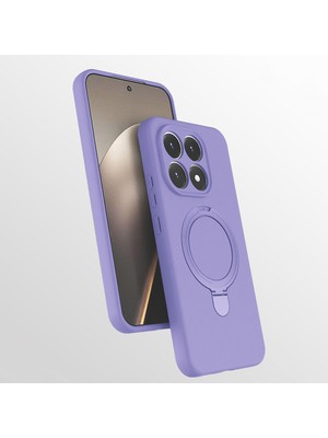 Kılıfolog 15T Kılıf M-Safe Şarj Özellikli Standlı Zore Samara Kapak - Lila