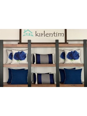 Kırlentim E75 Lacivert-Düz-Kazayağı Kenarları Biyeli Kombin Set