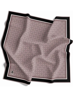 Violla Twill V Desenli Taş Renkli 90X90 Eşarp (Ipek Içermez) Dikim Şekli : El Dikişi