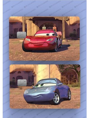 One Little Happiness 2'li Mcqueen-Sally Kredi Kartı Sticker Kaplama