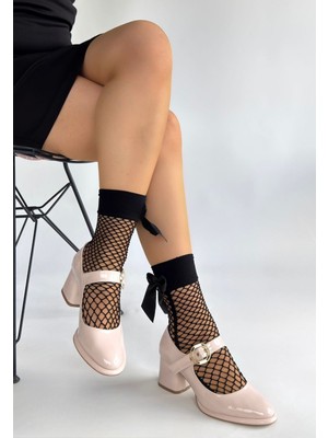 Shoegar Weys Bej Rugan Topuklu Ayakkabı