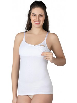 Marsilyan Beyaz Mı Emay 1414 Modal Cotton Emzirme Atlet