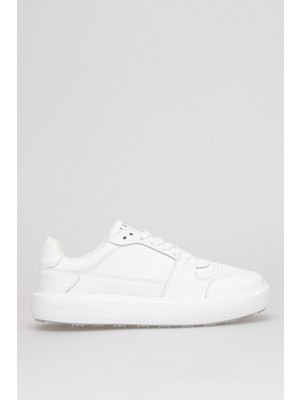 Lufian Mateas Erkek Deri Sneaker Ayakkabı Beyaz