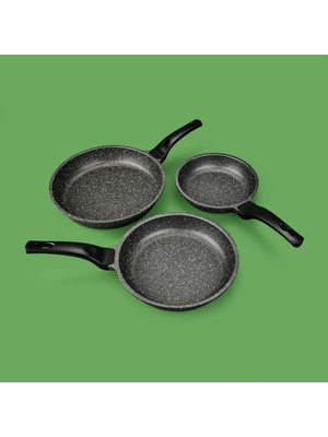 Evidea Kitchen Nirvana 3 Parça Tava Seti - Antrasit- 20 + 24 + 28 cm