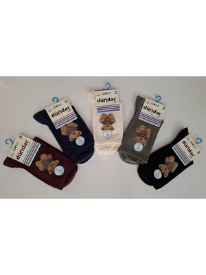 Dündar Ayıcıklı Çorap-6 Adet-4 Mevsim -Dikişsiz-Kokulu (36-40 Beden)