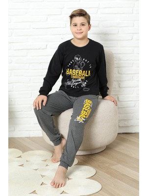 Modanino Erkek Çocuk Pijama Takımı %100 Pamuk Interlok Kumaş 12447