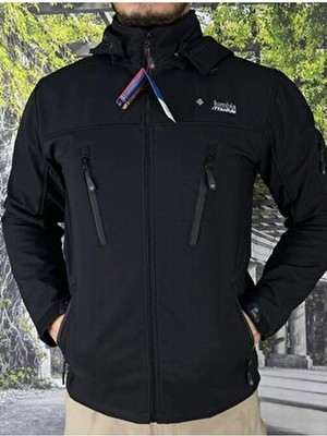Güray Store Soft Shell Su ve Rüzgar Geçirmez Içi Polarlı Taktik Mont Motorcu Mont