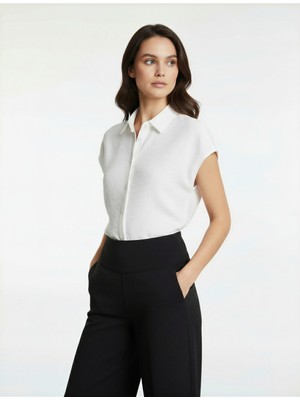 Koton Regular Fit Kap Kol Düğmeli Klasik Yaka Viskon Gömlek