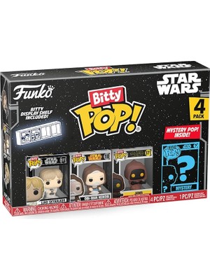 CetKing Bitty Pop! Star Wars – Luke Skywalker™, Obi-Wan Kenobi™, Jawa™ ve Sürpriz Mini Gizem Figürü – 2,2 cm Koleksiyon – Istiflenebilir Raf Dahil, Hediye Fikri