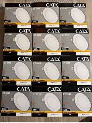 Cata 5145 Sıva Altı LED Panel Beyaz Işık 12 Adet
