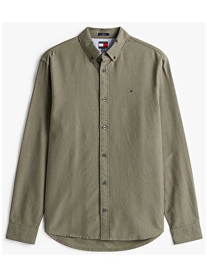 Tommy Hilfiger Erkek Yeşil L/s Gömlek