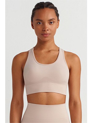 Jakarlı Sporcu Sütyeni Mantar Rengi