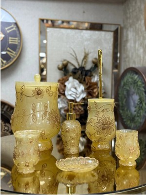 CITY gold 6 Parça Polyester Banyo Seti
