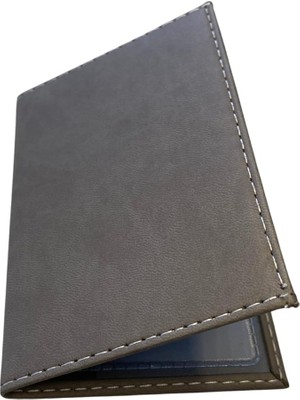 CetKing Oto Ruhsat Kabı Termo Deri - Araba Ruhsat Kılıfı - Araç Ruhsat Cüzdanı (Gri)