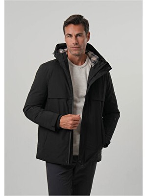 Pique Erkek Mont Kapüşonlu Su Itici Rüzgar Geçirmez Erkek Kaban