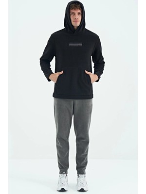 Tommy Life  Erkek Kapşonlu Sweat Siyah ART-88301