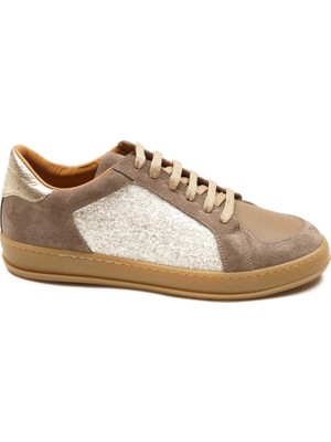 Majensia 251011 Bağcıklı Simli Günlük Ayakkabı Hakiki Deri