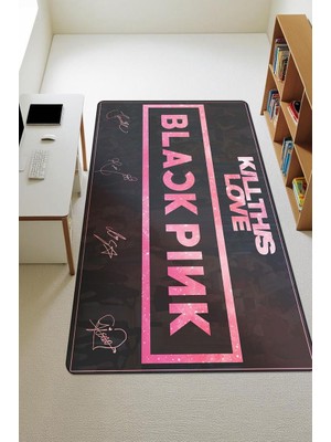 Dolce Mariee  Parlak Kadife Kumaş Dijital Baskı Dot Kaymaz Tabanlı Çocuk ve Genç Odası Halısı H0917